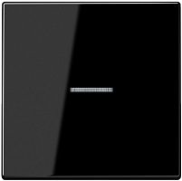 Лицевая панель Jung LS990 для 1-кл. выключателя с подсветкой черный картинка